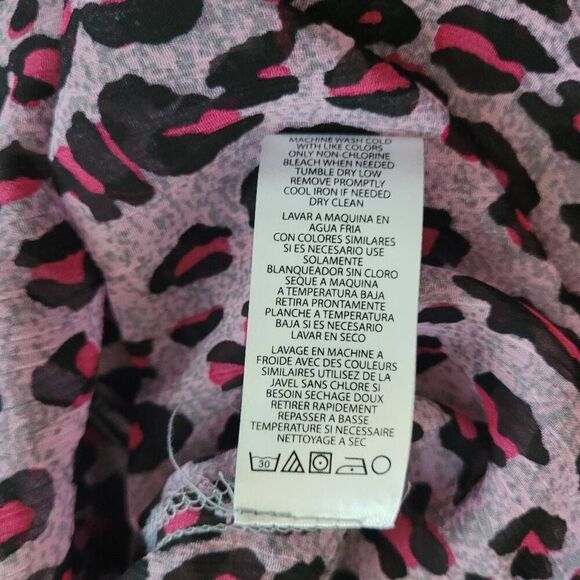 Vintage y2k miley cyrus pink leopard print sheer racerback tank flowy - Picture 8 of 8